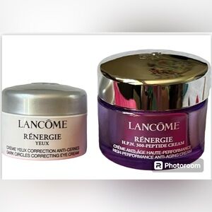 Lancôme RENERGIE 2 piece sample set, H P N 300 Peptide Cream and Eye Crème, New!